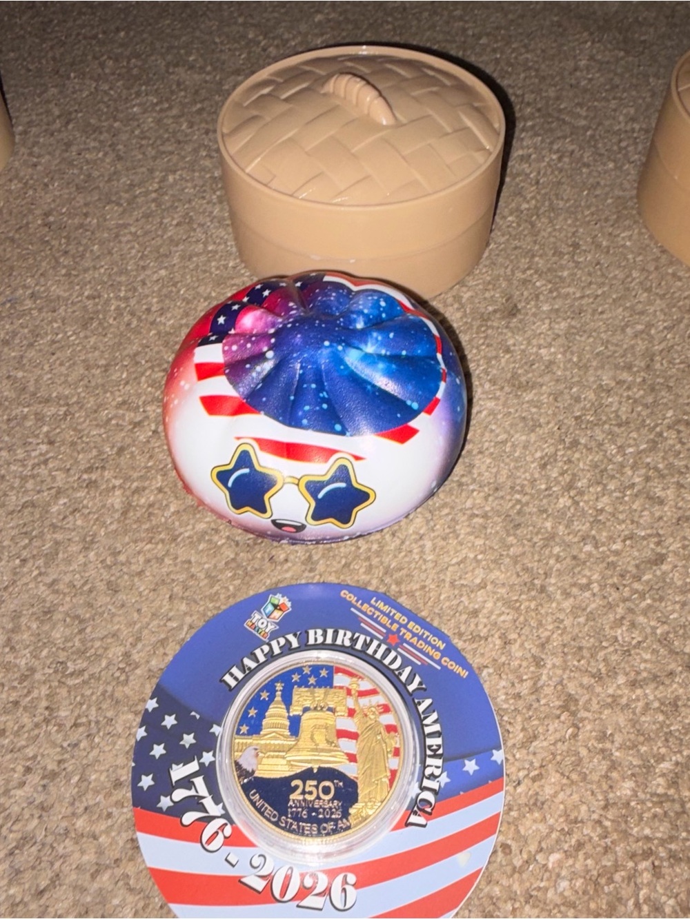 Masters Patriotic Star-Sunglasses Squishy Toy in Red White & Blue